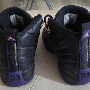 Jordan 12 Retro Black and Purple Shoes